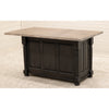 Amish IS-98 Turned Leg Maple Wood Island with Rustic White Oak Top | DK&GB