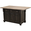 Amish IS-98 Turned Leg Maple Wood Island with Rustic White Oak Top | DK&GB