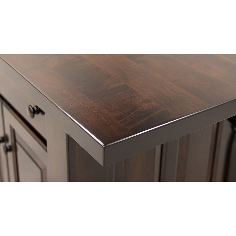 Amish IS-98 Turned Leg Maple Wood Island | RT