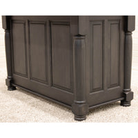 Amish IS-98 Turned Leg Maple Wood Island with Rustic White Oak Top | DK&GB