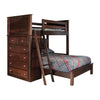 Johnson Amish Oak Wood Twin Over Full Loft Bed with Ladder | RT