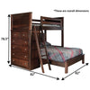 Johnson Amish Oak Wood Twin Over Full Loft Bed with Ladder | RT