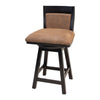 Johnstown 24" Black Swivel Bar Stool with Faux Leather Seat | M-EB