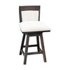 Johnstown 24" Maple Wood Swivel Bar Stool with Fabric Seat | DK