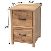 Jamestown Hickory Wood 2-Drawer File Cabinet | WB