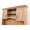 Jamestown Hickory Wood Flat Wall Desk with Hutch Top | WB