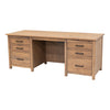 Jamestown Hickory Wood Adjustable Standing Executive Desk with Drawers | WB