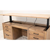Jamestown Hickory Wood Adjustable Standing Executive Desk with Drawers | WB