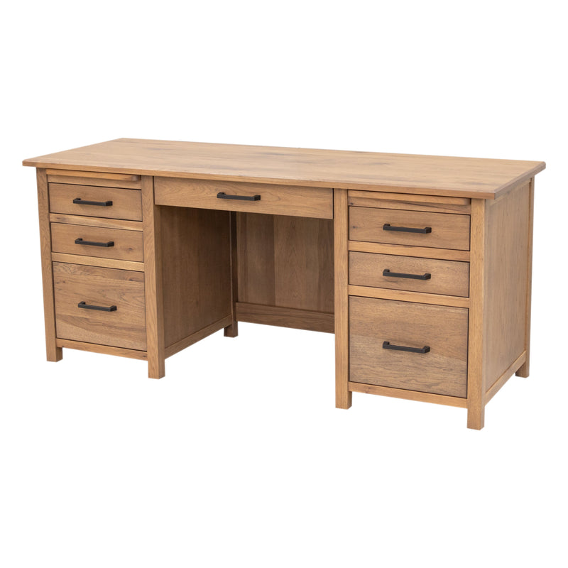Jamestown Hickory Wood Flat Wall Desk | WB