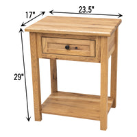 Jamestown Amish 1-Drawer, Open Nightstand
