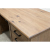 Jamestown Hickory Wood Adjustable Standing Executive Desk with Drawers | WB