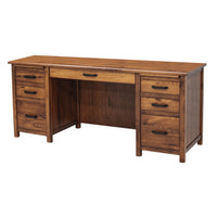 Jamestown Hickory Wood Flat Wall Desk | ASB