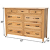 Jamestown Amish 9-Drawer Tall Dresser