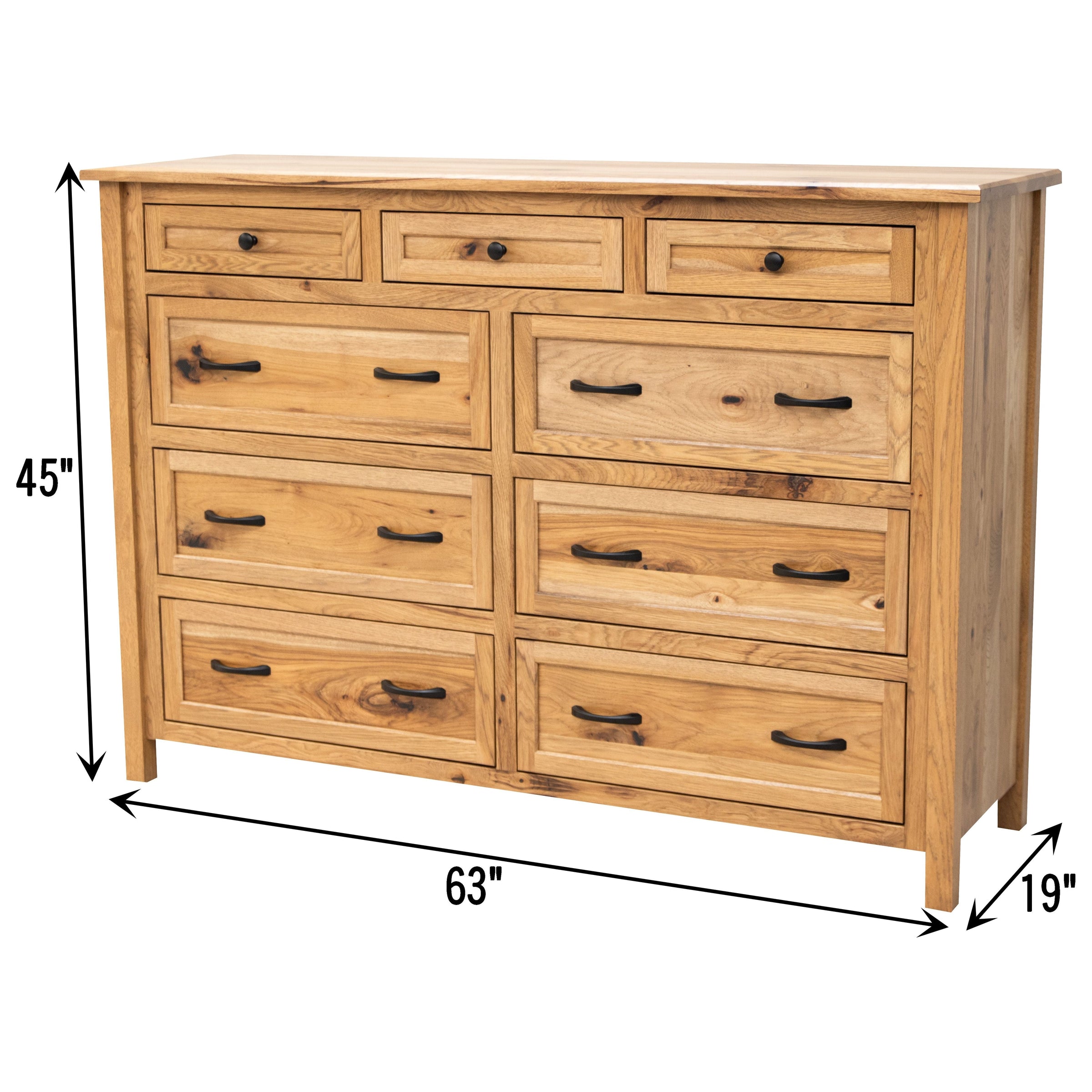 Jamestown Amish 9-Drawer Tall Dresser