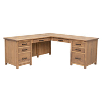Jamestown Hickory Wood L Desk | WB