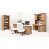 Jamestown Hickory Wood Flat Wall Desk | ASB