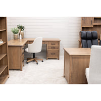 Jamestown Hickory Wood L Desk | WB