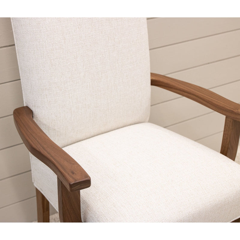 Jordan Upholstered Dining Chair with Wood Arms | R1-24