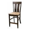 Kirtland 24" Black & Wood Stationary Bar Stool | M-DK&RWO-GRB