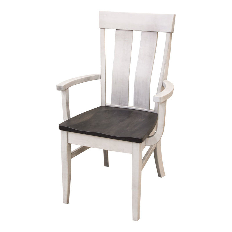 Kirtland White & Wood Arm Dining Chair | M-AV&GS