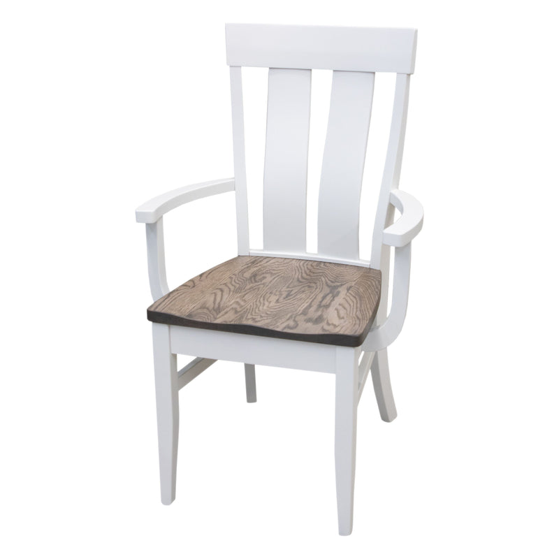 Kirtland White & Wood Arm Dining Chair | M-DW&RWO-GRB
