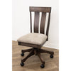 Kirtland Maple Wood Office Chair with Faux Leather Seat | DK