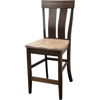 Kirtland 24" Black & Wood Stationary Bar Stool | M-DK&RWO-GRB