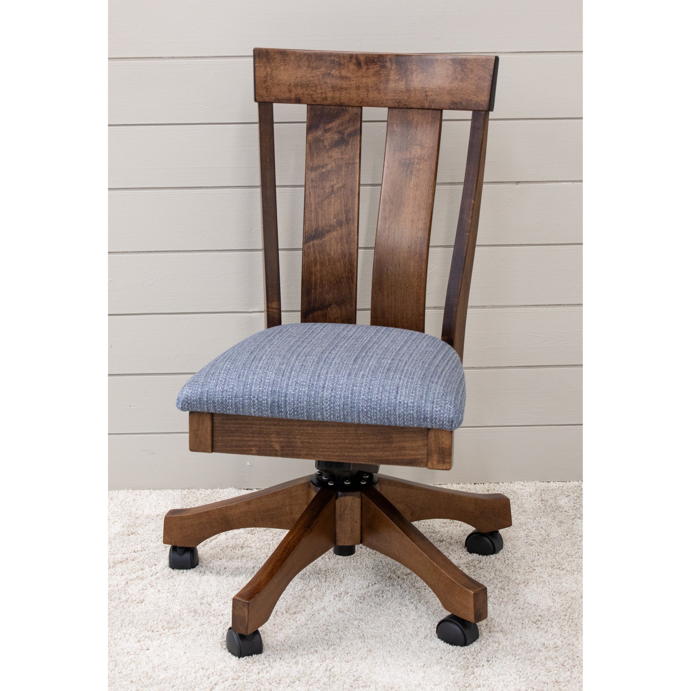 Kirtland Maple Wood Office Chair with Fabric Seat | ASB