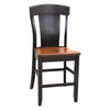 Kingston Black & Wood 24" Stationary Bar Stool | M-EB&E-MC