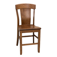 Kingston Quarter Sawn White Oak Wood 24" Stationary Bar Stool | ASB