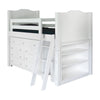 Charlotte Amish White Twin Loft Bed with Ladder | M-DW