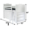Charlotte Amish White Twin Loft Bed with Ladder | M-DW