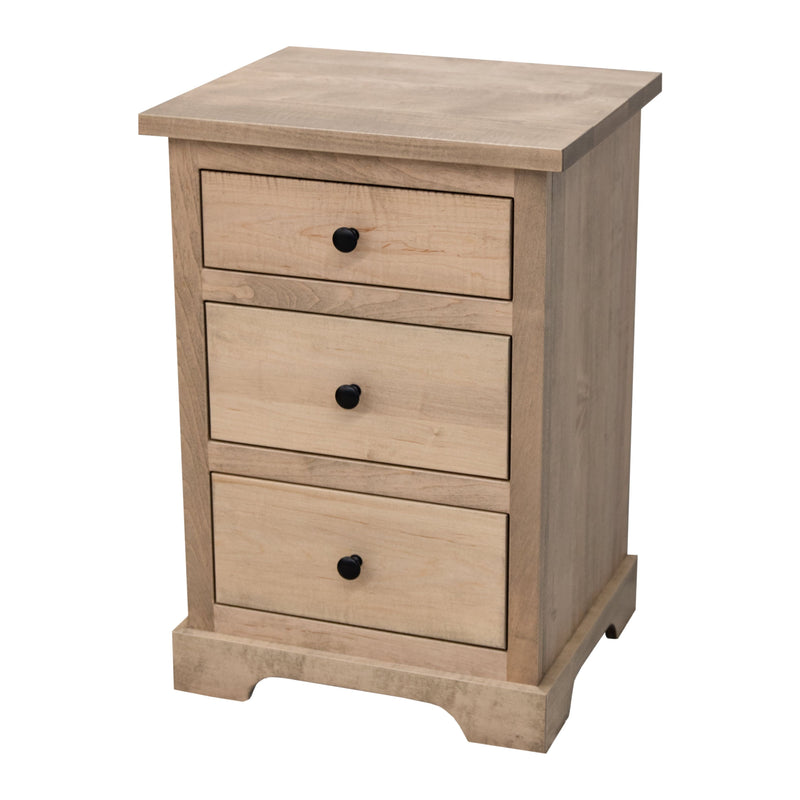 Lansing Amish 3-Drawer Maple Wood Nightstand | DS
