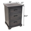 Lansing Amish 3-Drawer Maple Wood Nightstand | DK