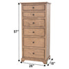 Lansing Amish 6-Drawer Maple Wood Lingerie Dresser | WB