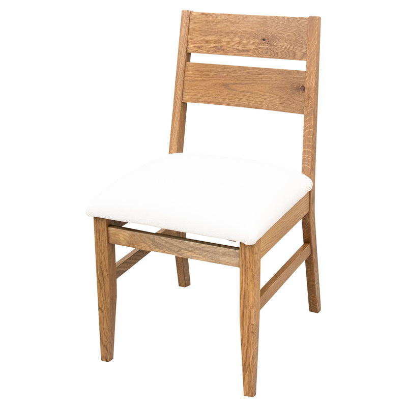 Lakeville White Oak Wood Side Dining Chair with Fabric Seat | DS