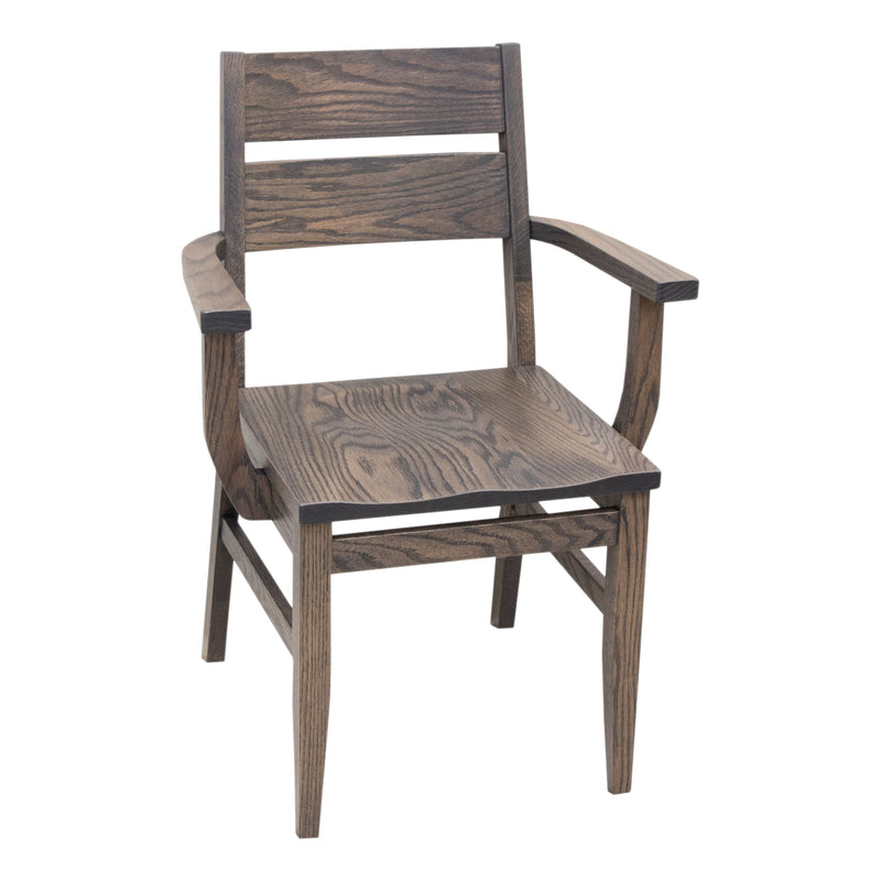 Lakeville Oak Wood Arm Dining Chair | SB