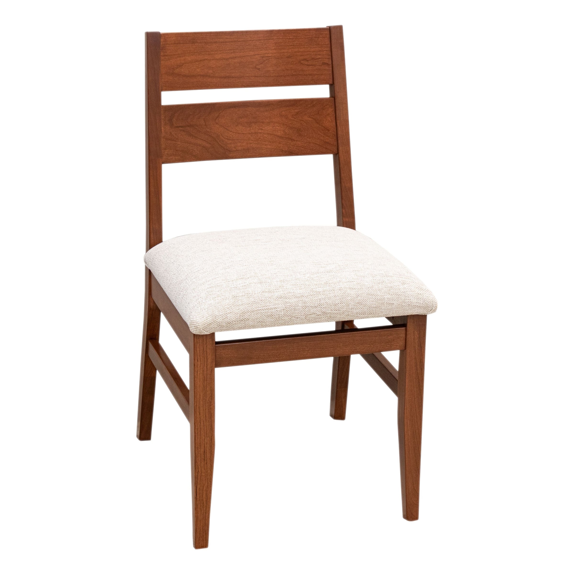 Lakeville Cherry Wood Side Dining Chair with Fabric Seat | MC