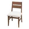 Lakeville Walnut Wood Side Dining Chair with Fabric Seat | NAT