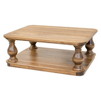 Lawrence Baluster Hickory Wood Coffee Table | CO