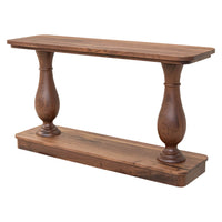Lawrence Baluster Walnut Wood Sofa Table | NAT