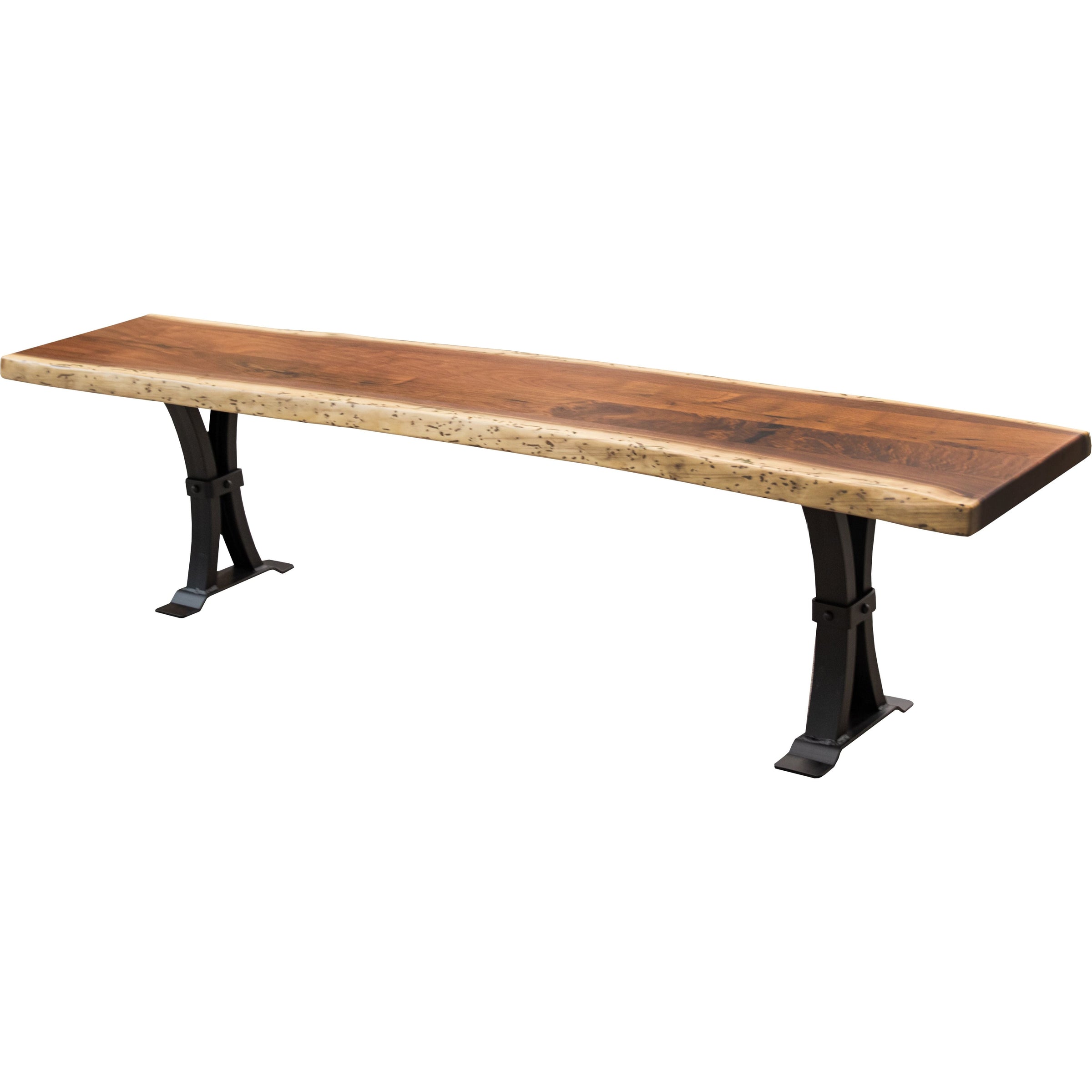 Live Edge Walnut Wood Dining Bench