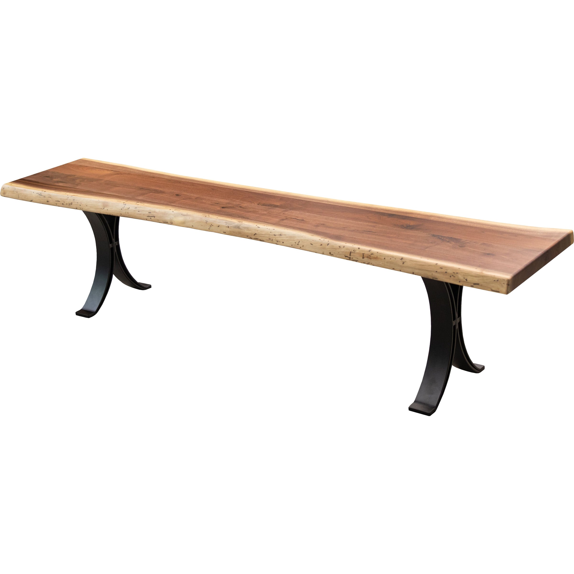 Live Edge Walnut Wood Dining Bench