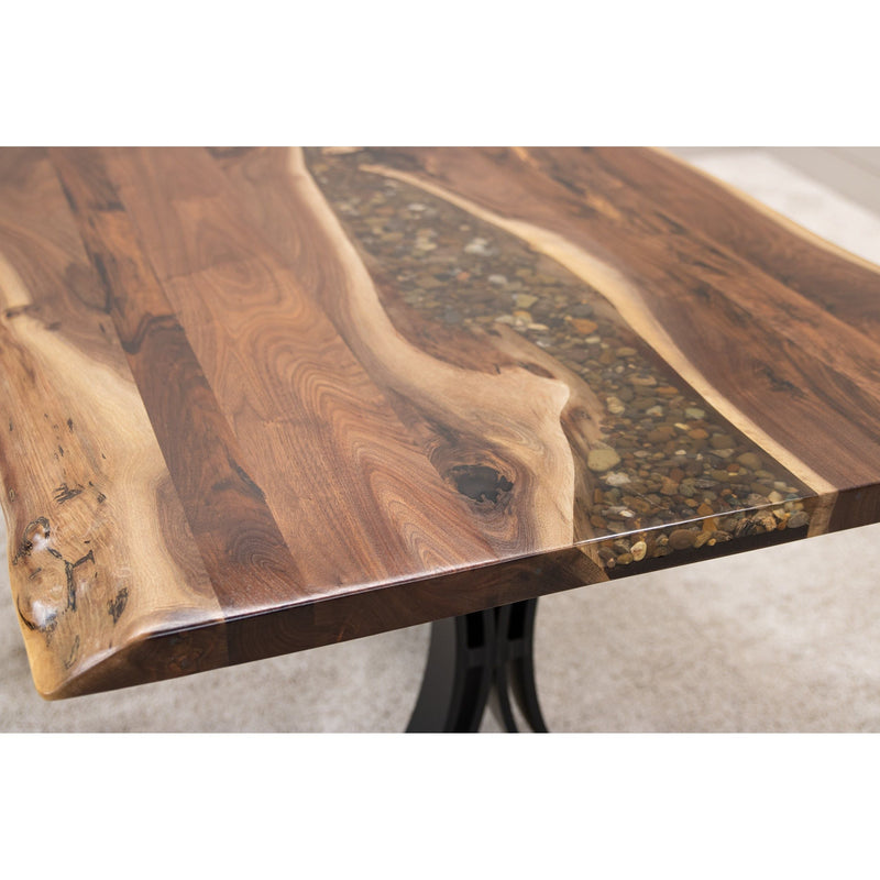 Live Edge River Walnut Wood Dining Table