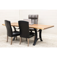 Pike View Black Faux Leather Chair