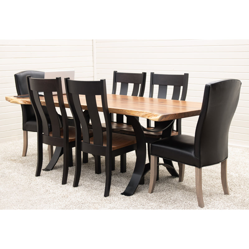 Utah Black & Wood Side Dining Chair | M-EB&W-NAT