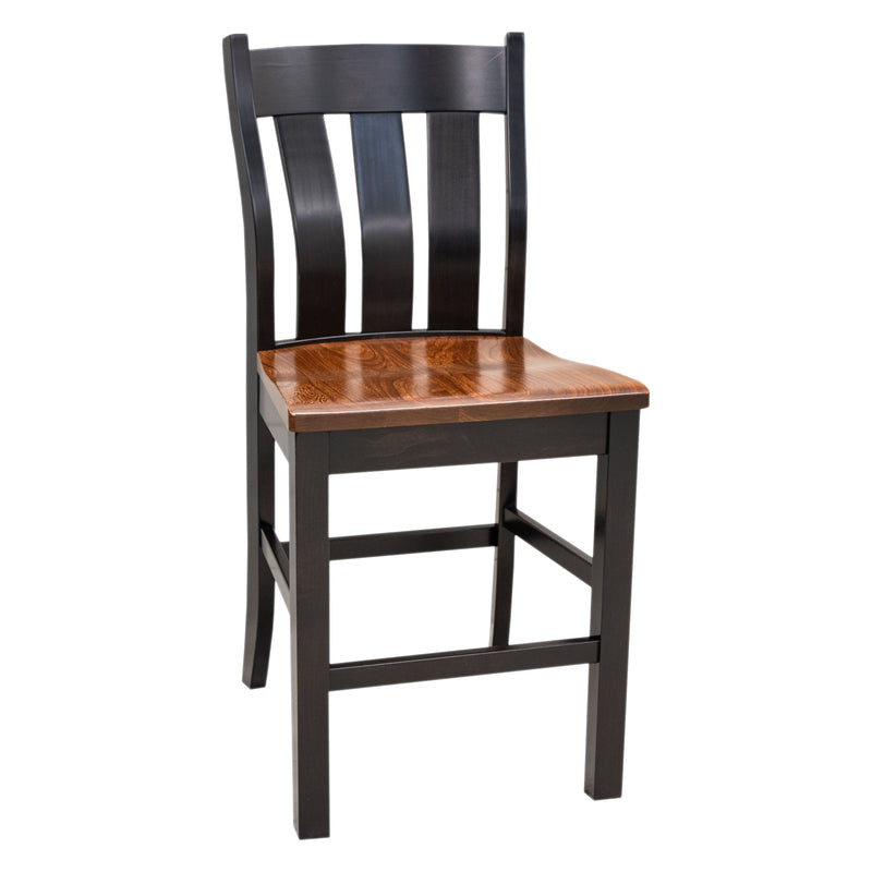 Lancaster Black & Wood 24" Stationary Bar Stool | M-EB&E-MC