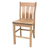 Lancaster Maple Wood 24" Stationary Bar Stool | WB