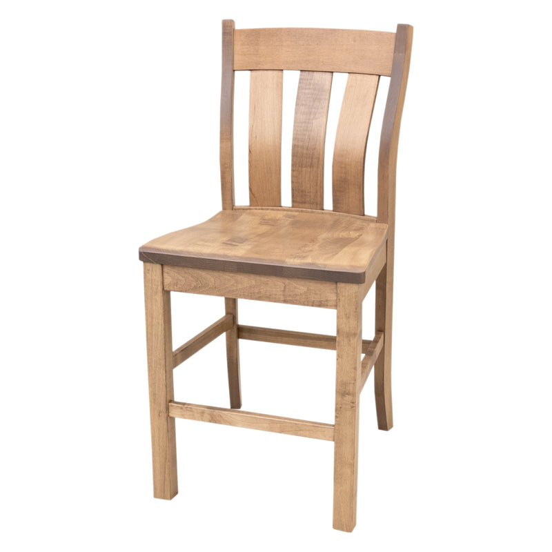 Lancaster Maple Wood 24" Stationary Bar Stool | WB