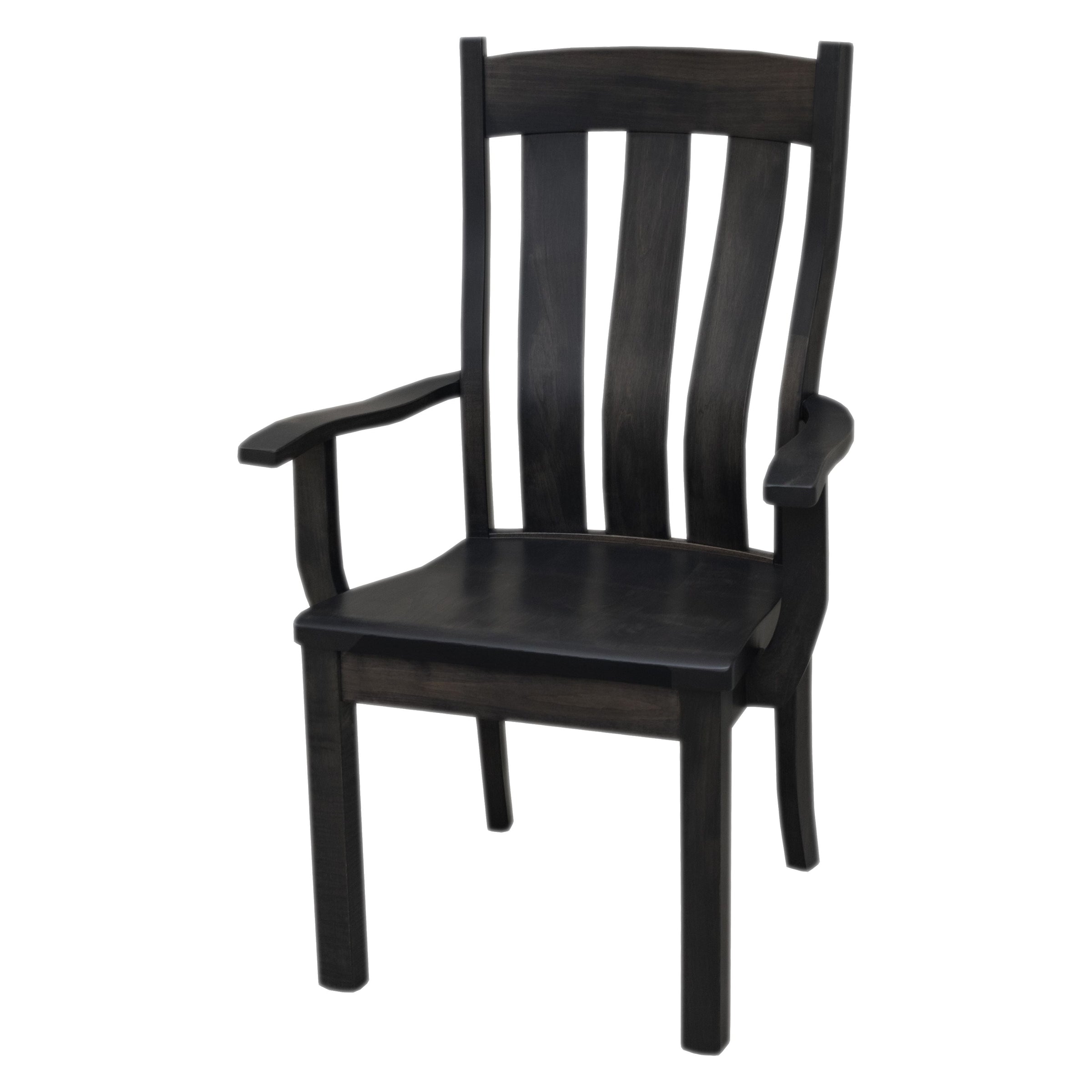 Lancaster Black Maple Wood Arm Dining Chair | EB